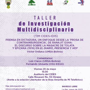 TALLER DE INVESTIGACIÓN MULTIDISCIPLINARIO