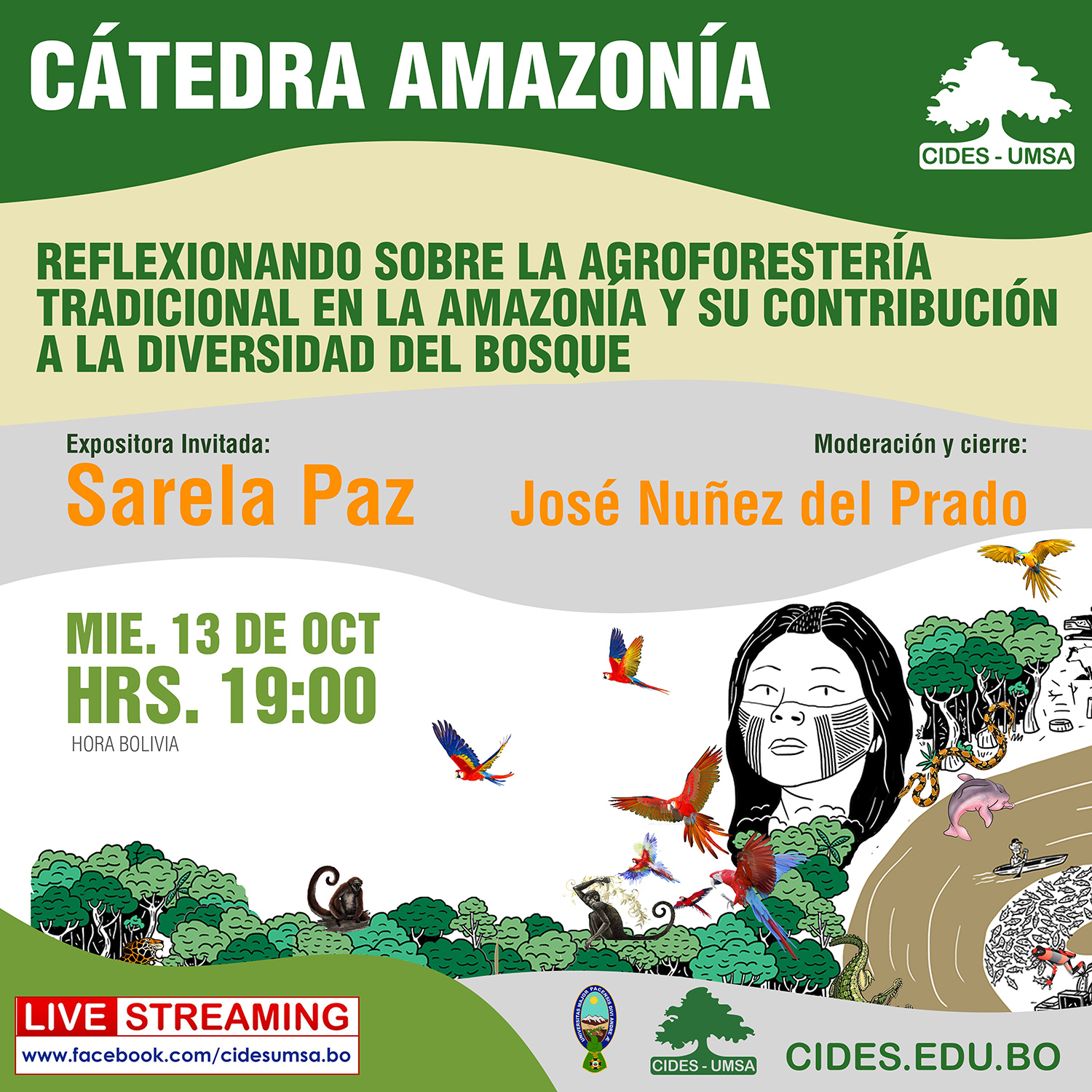 WEBINAR: CÁTEDRA AMAZONÍA - REFLEXIONANDO SOBRE LA AGROFORESTERÍA TRADICIONAL EN LA AMAZONÍA Y SU CONTRIBUCIÓN A LA DIVERSIDAD DEL BOSQUE