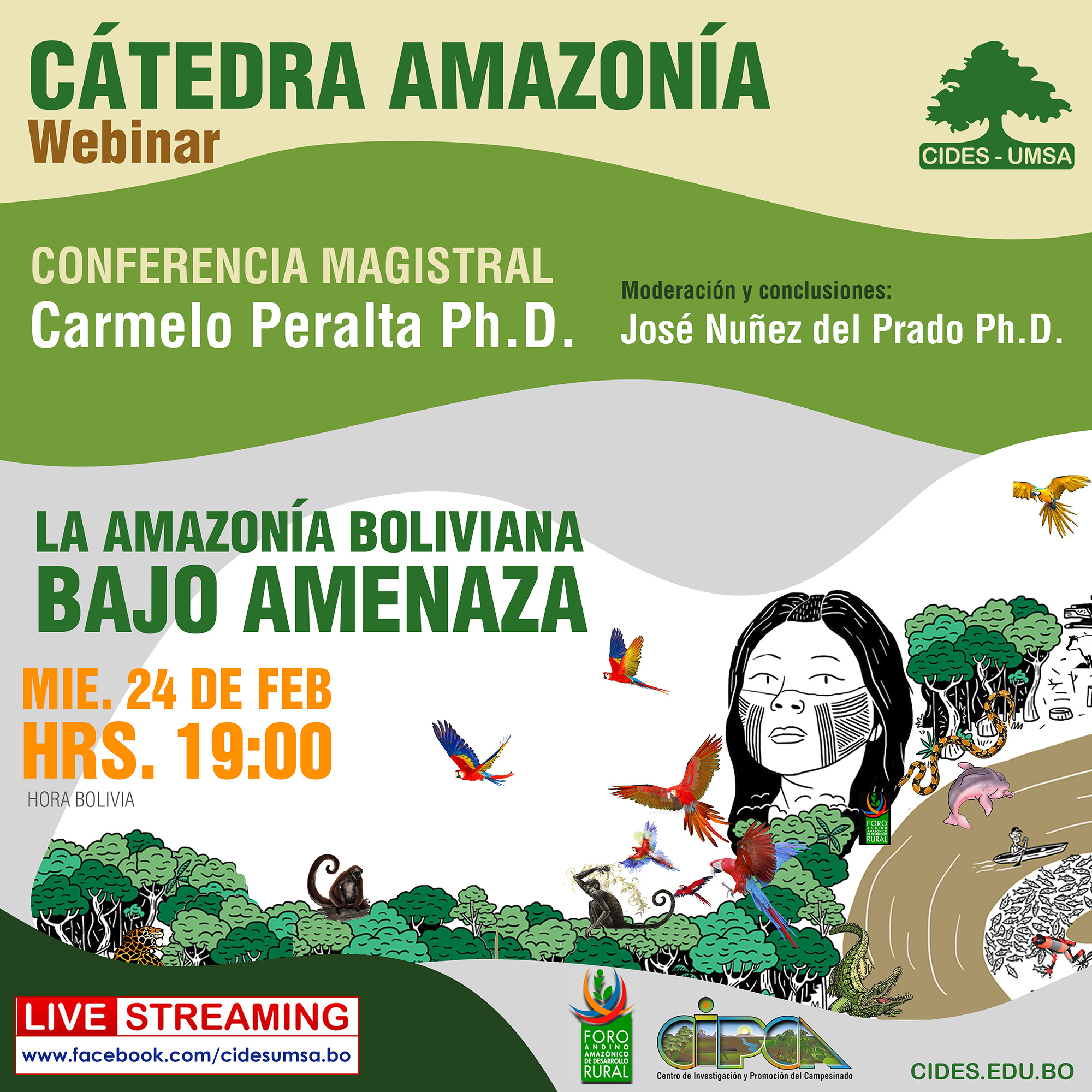 WEBINAR: CÁTEDRA AMAZONÍA - LA AMAZONÍA BOLIVIANA BAJO AMENAZA