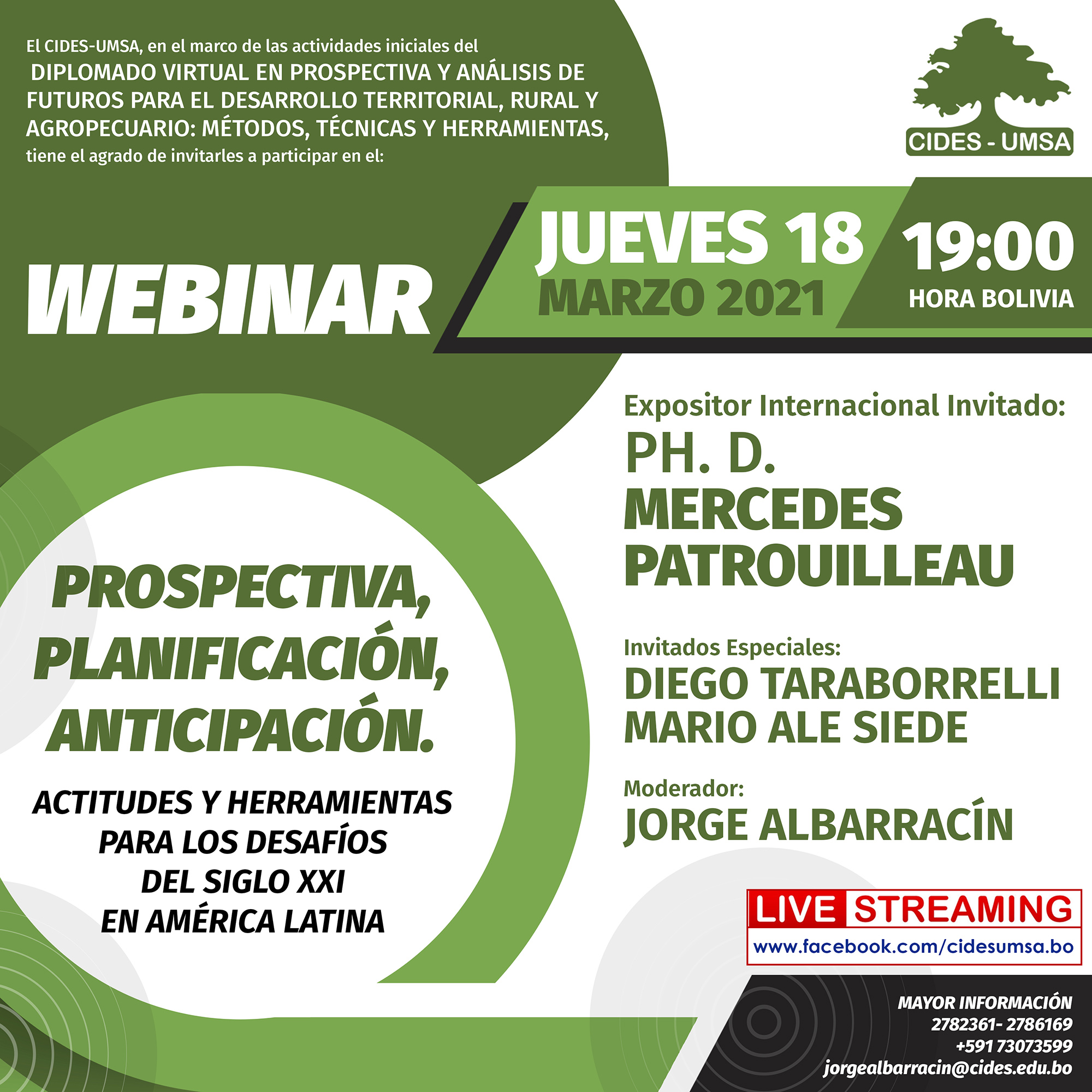 WEBINAR: PROSPECTIVA, PLANIFICACIÓN, ANTICIPACIÓN. ACTITUDES Y HERRAMIENTAS PARA LOS DESAFÍOS DEL SIGLO XXI EN AMÉRICA LATINA 