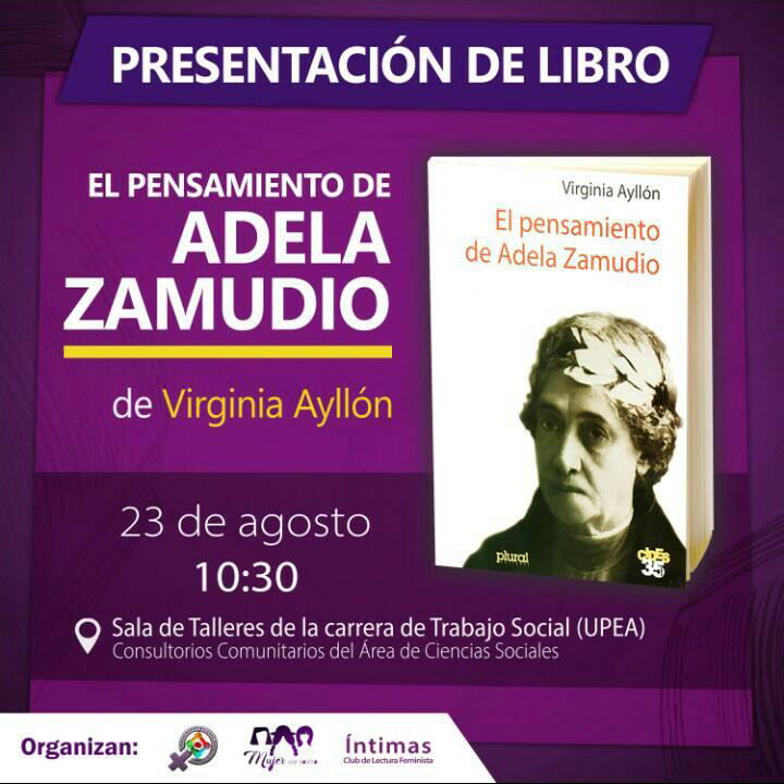 PRESENTACIÓN DEL LIBRO “El pensamiento de Adela Zamudio”