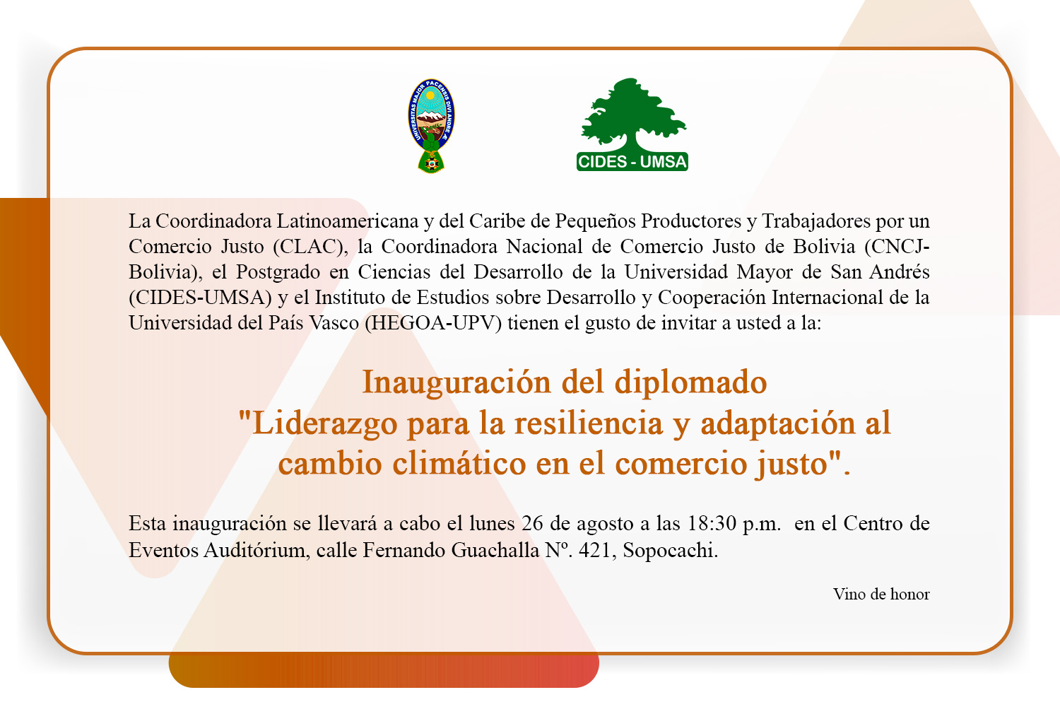 Inauguración del diplomado 