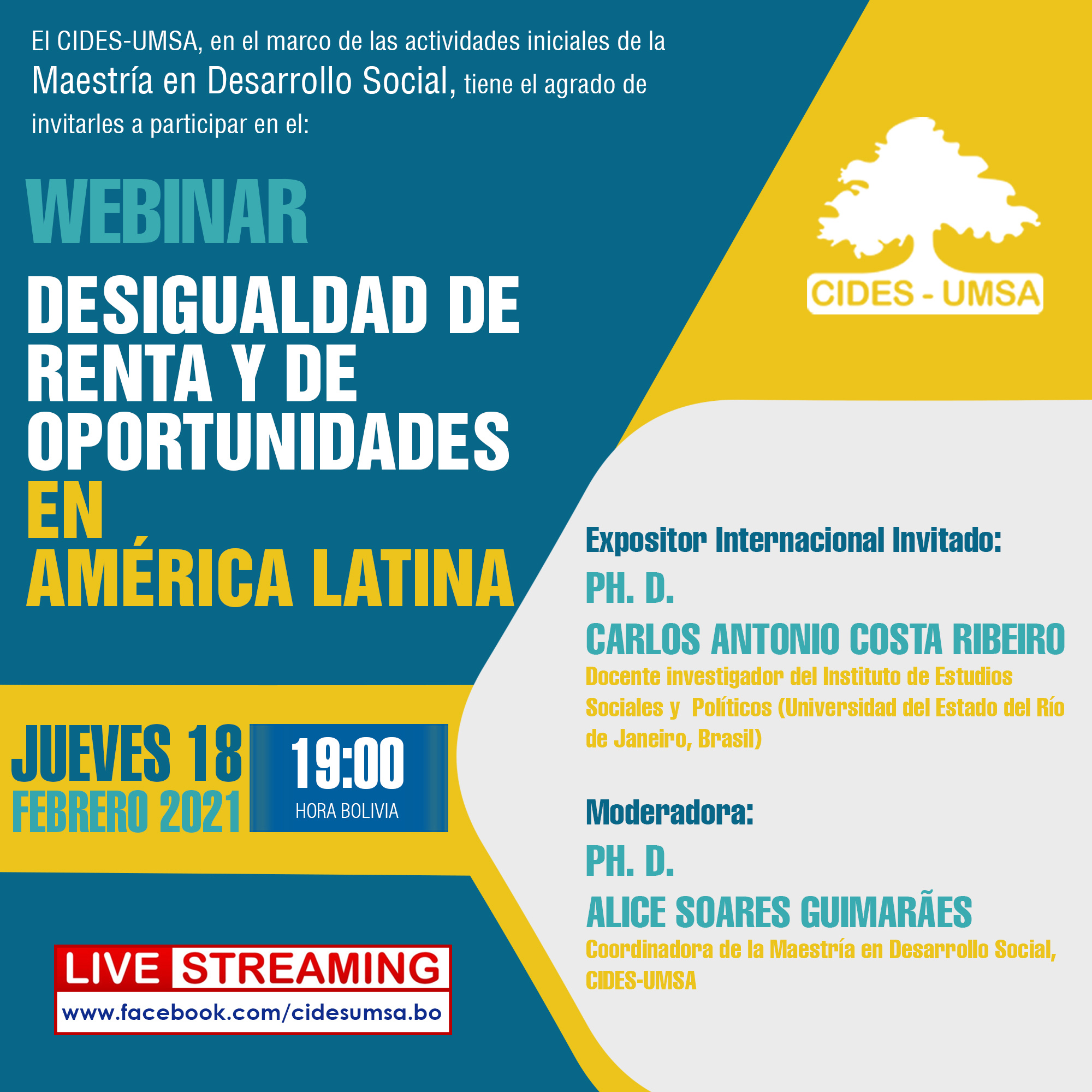 WEBINAR: Desigualdad de renta y de oportunidades en América Latina