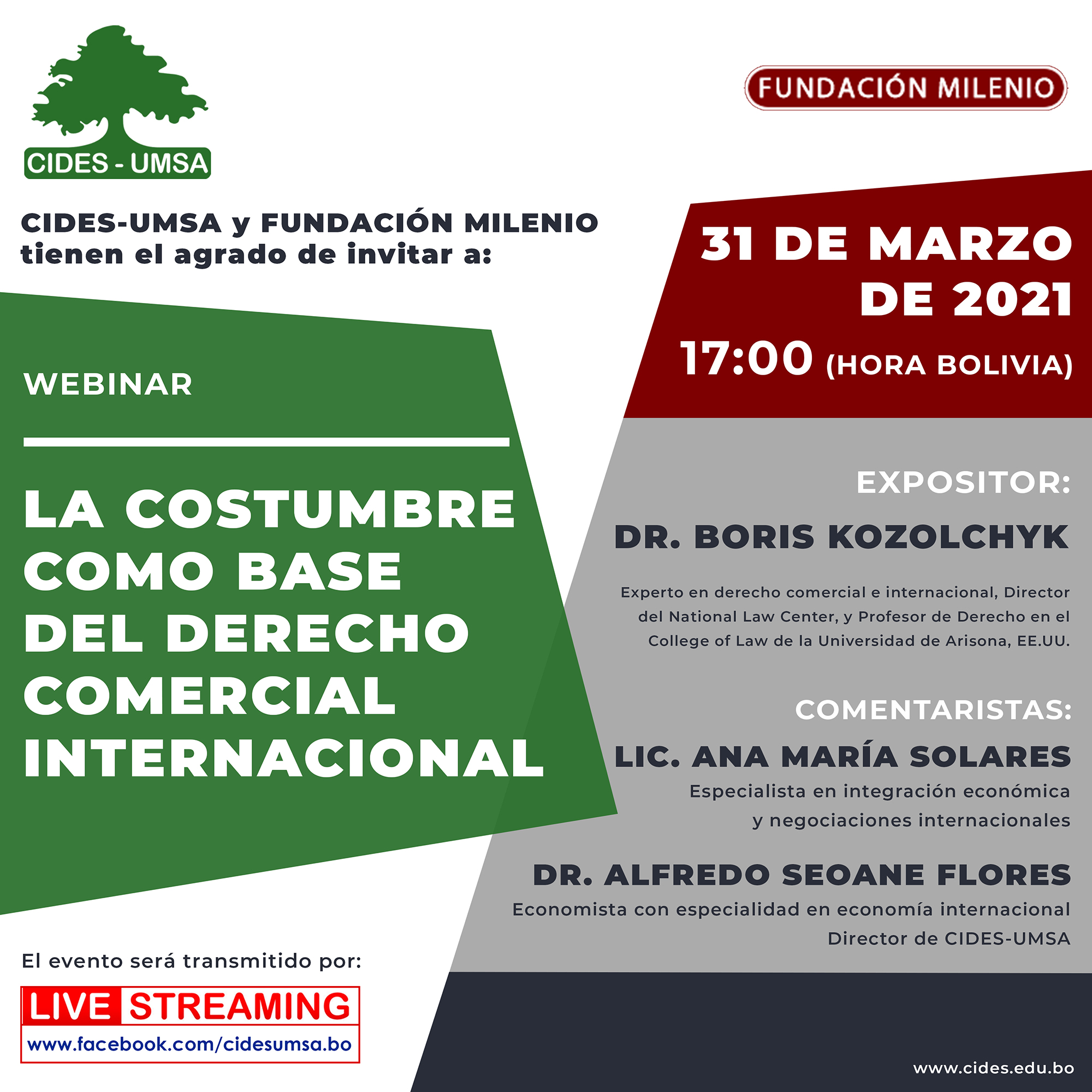 WEBINAR LA COSTUMBRE COMO BASE DEL DERECHO COMERCIAL INTERNACIONAL