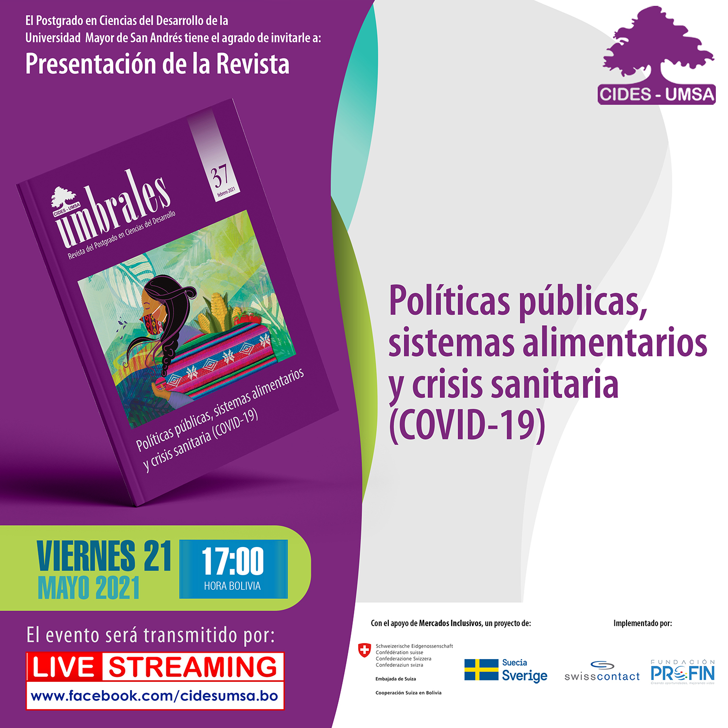 Presentación de la Revista UMBRALES N° 37 
