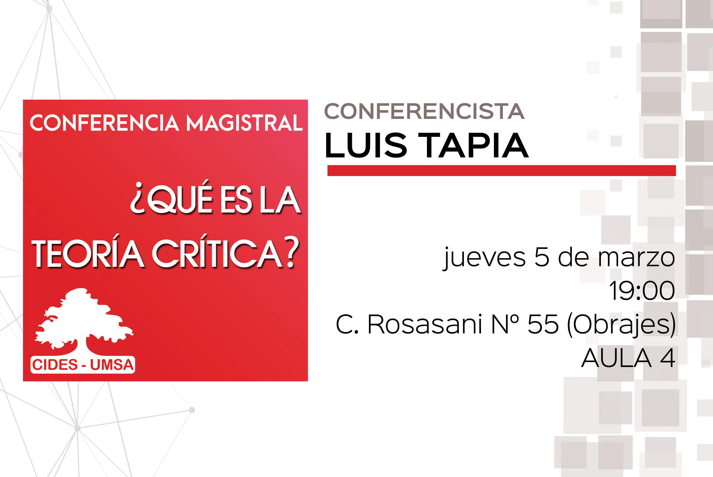 CONFERENCIA MAGISTRAL ¿QUÉ ES LA TEORÍA CRÍTICA?