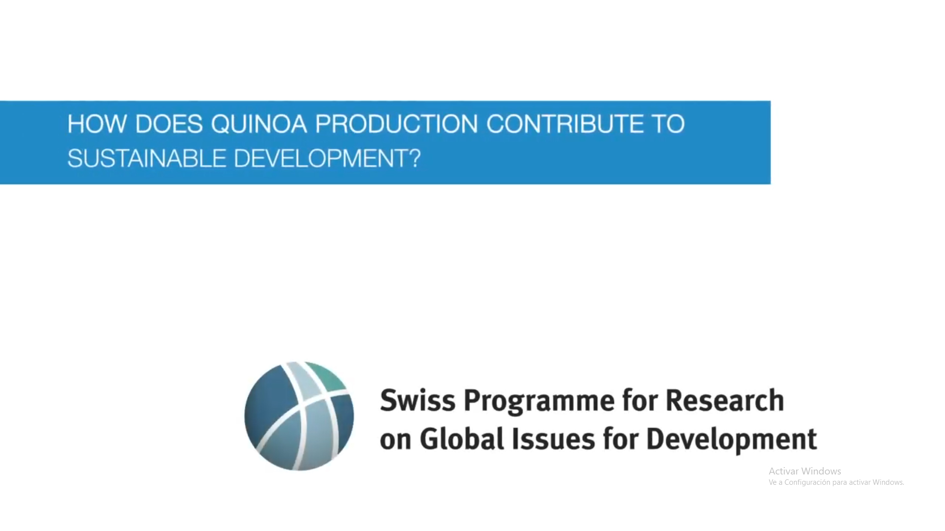 ¿CÓMO CONTRIBUYE LA PRODUCCIÓN DE QUINUA AL DESARROLLO SOSTENIBLE?