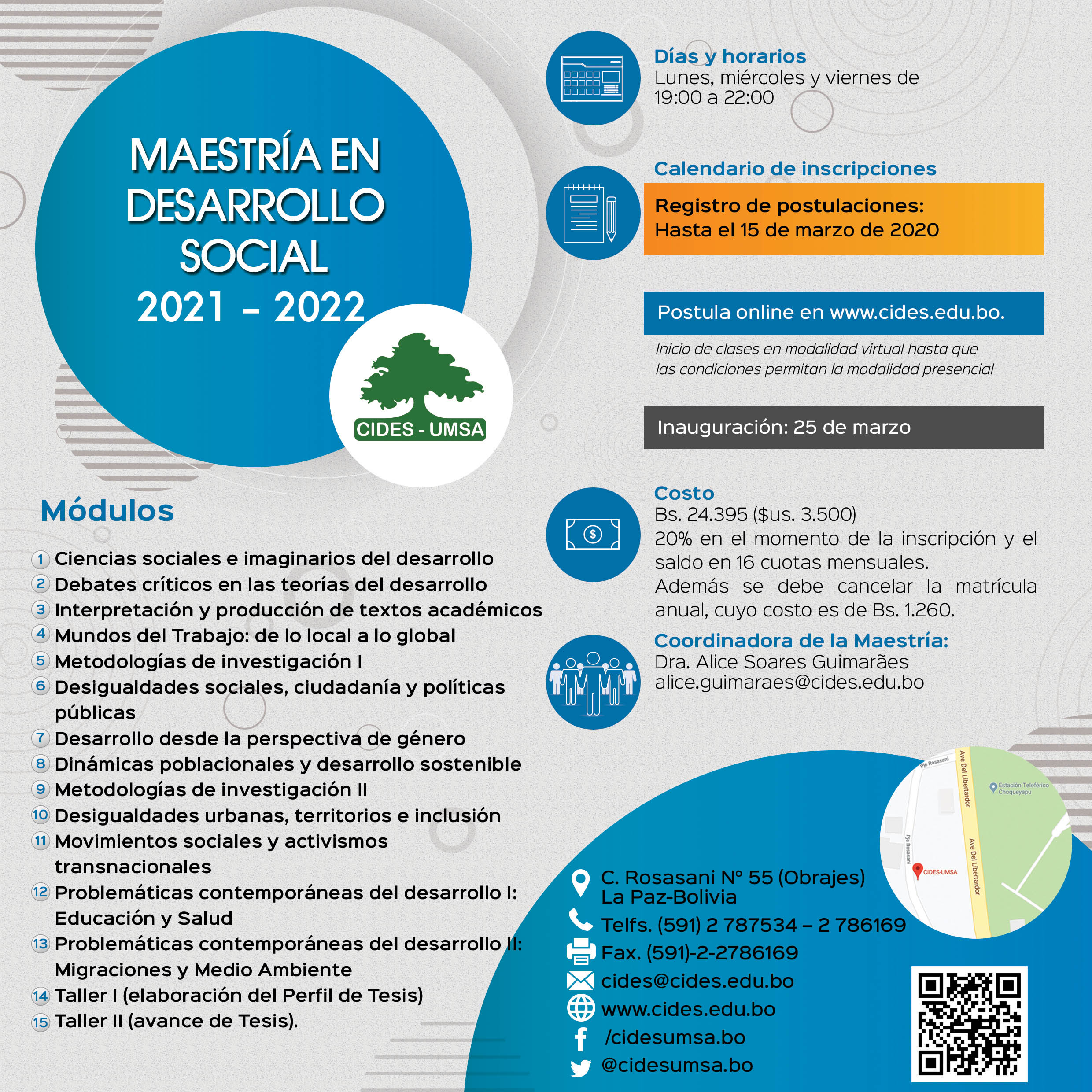 MAESTRÍA EN DESARROLLO SOCIAL - OFERTA ACADÉMICA 2021-2022