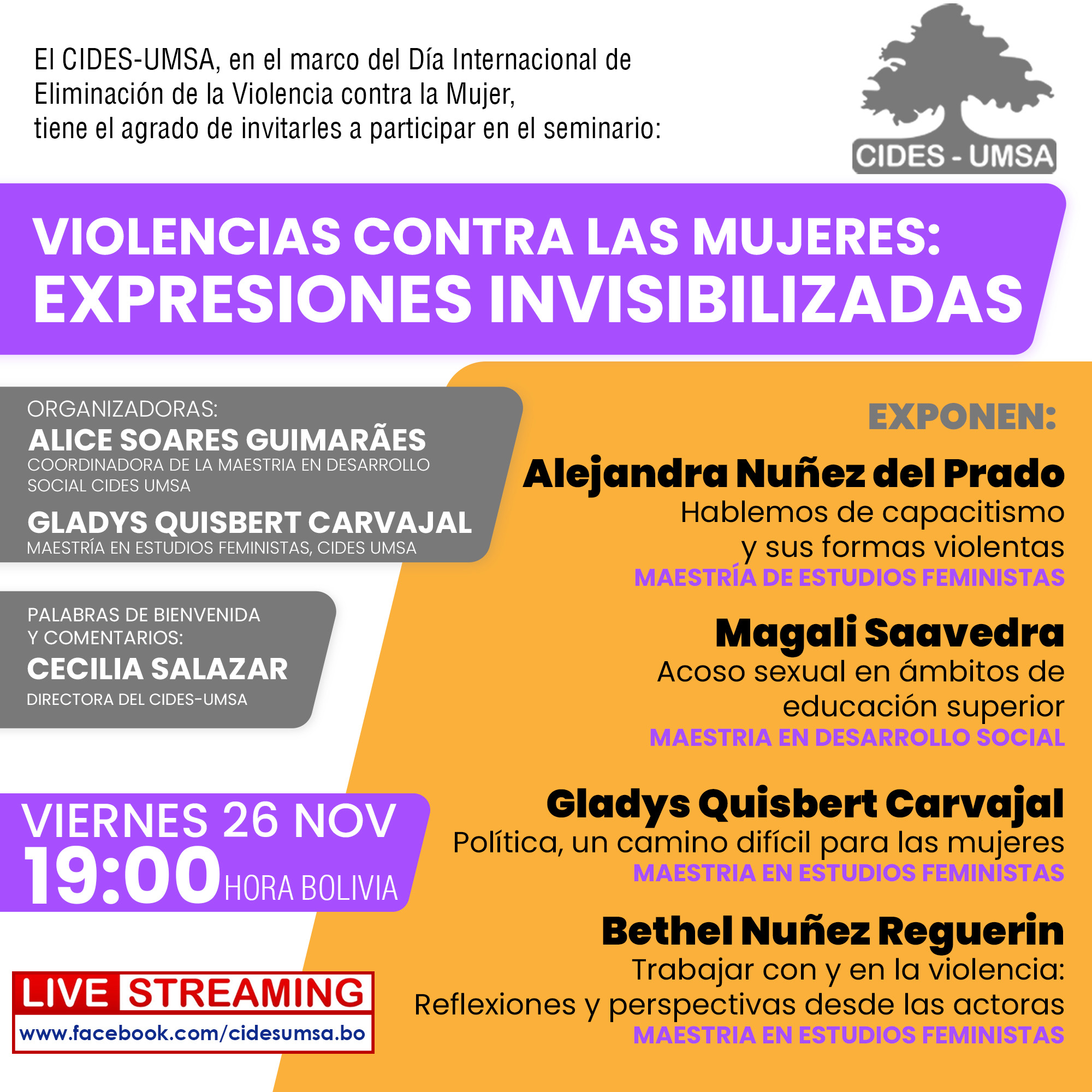 SEMINARIO: VIOLENCIAS CONTRA LAS MUJERES: EXPRESIONES INVISIBILIZADAS
