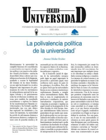 LA POLIVALENCIA POLÍTICA DE LA UNIVERSIDAD