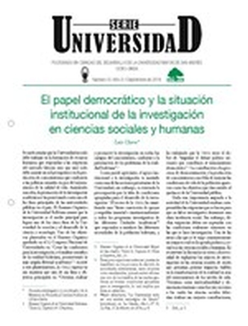 EL PAPEL DEMOCRÁTICO Y LA SITUACIÓN INSTITUCIONAL DE LA INVESTIGACIÓN EN CIENCIAS SOCIALES Y HUMANAS