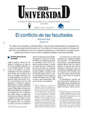EL CONFLICTO DE LAS FACULTADES (Fragmento)