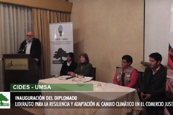 INAUGURACION DEL DIPLOMADO Liderazgo para la resiliencia y adaptación al cambio climático en el comercio justo